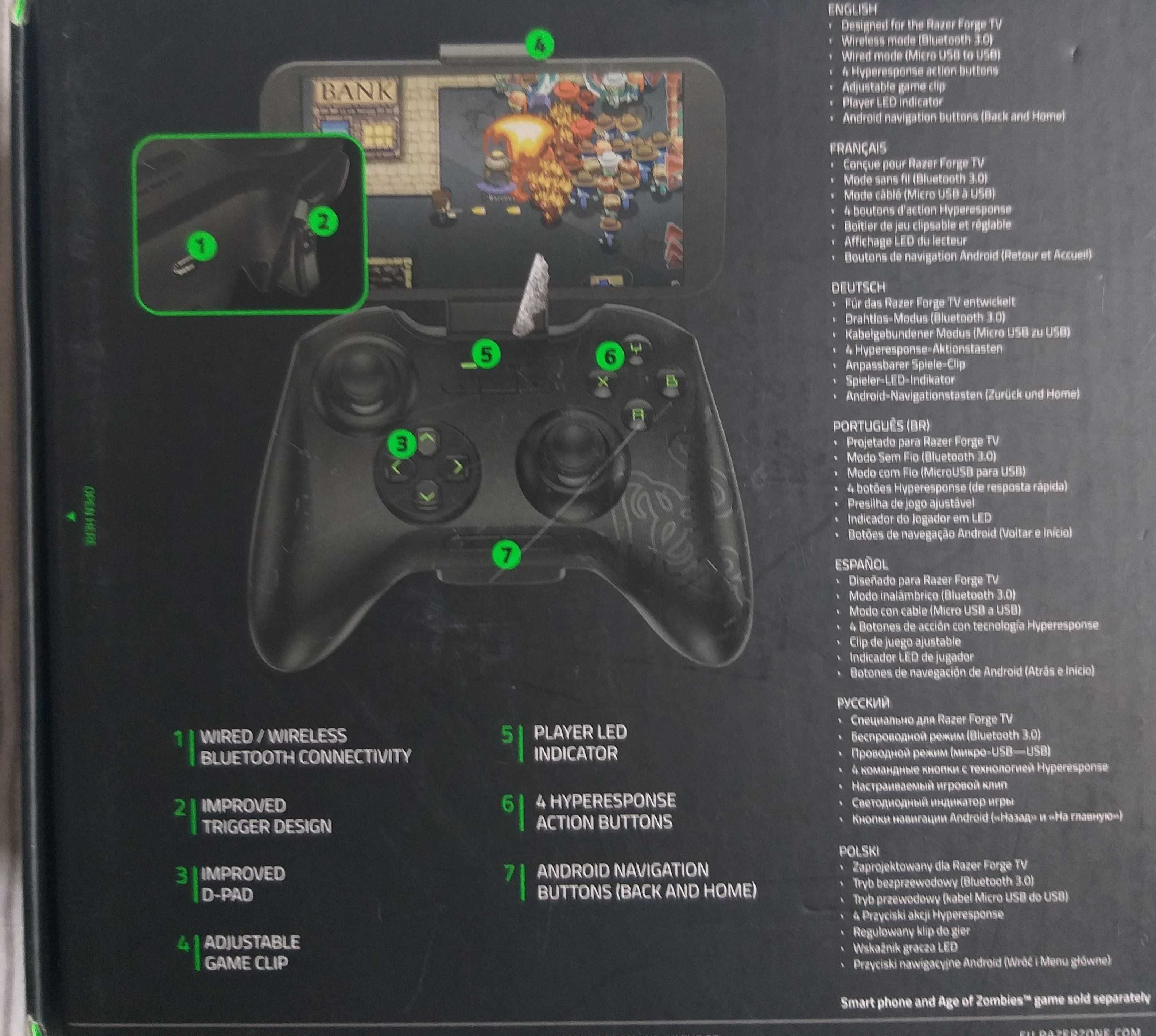 Comando Razer Serval Bluetooth p/ Android Gaming