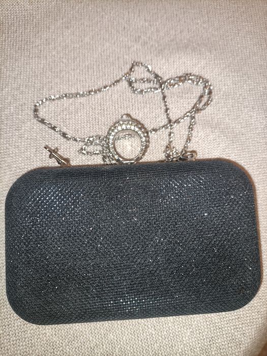 Wizytowa mini torebka black błysk