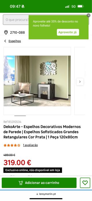 Espelho decorativo estilo recortes