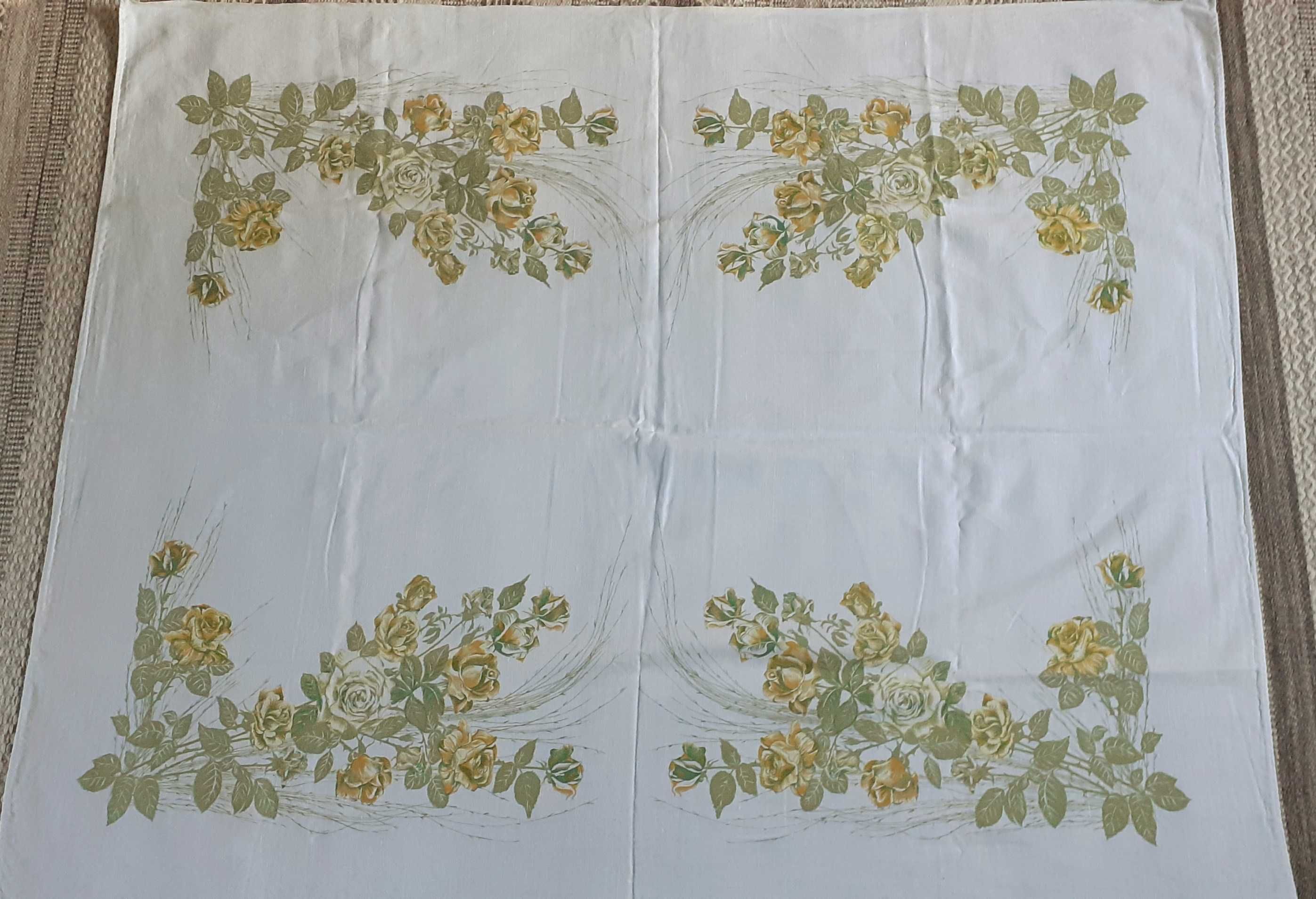 Lniany obrus vintage 124 x 154 cm