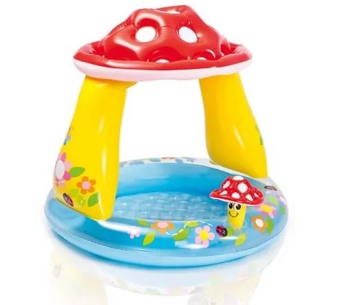 Басейн дитячий надувний з навісом Грибочок BABY POOLS INTEX 57114