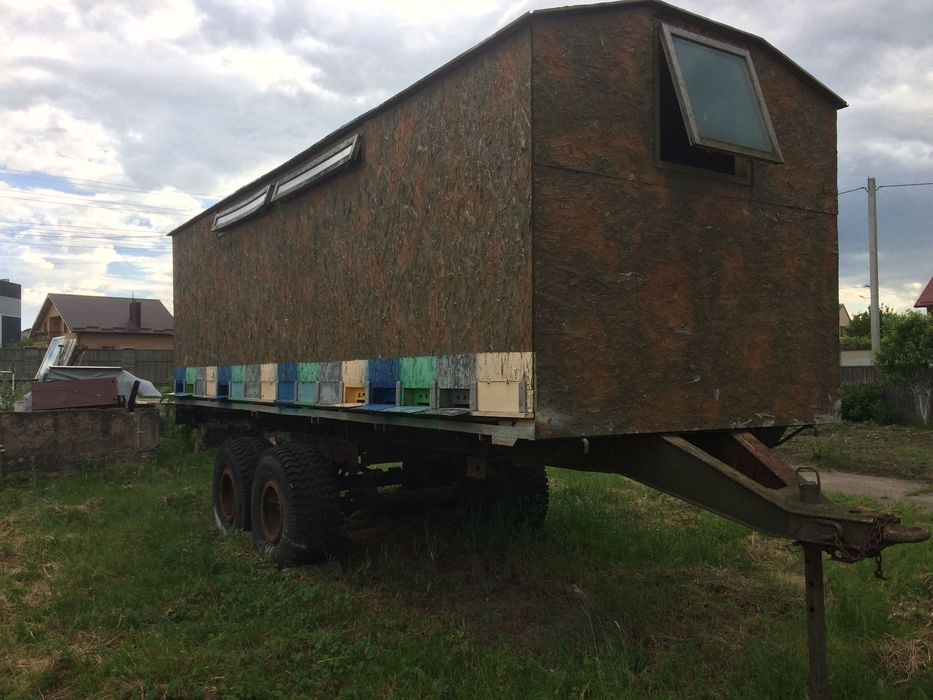 Переcувна пасiка (павiльон) на 30  бджiлосiмей.