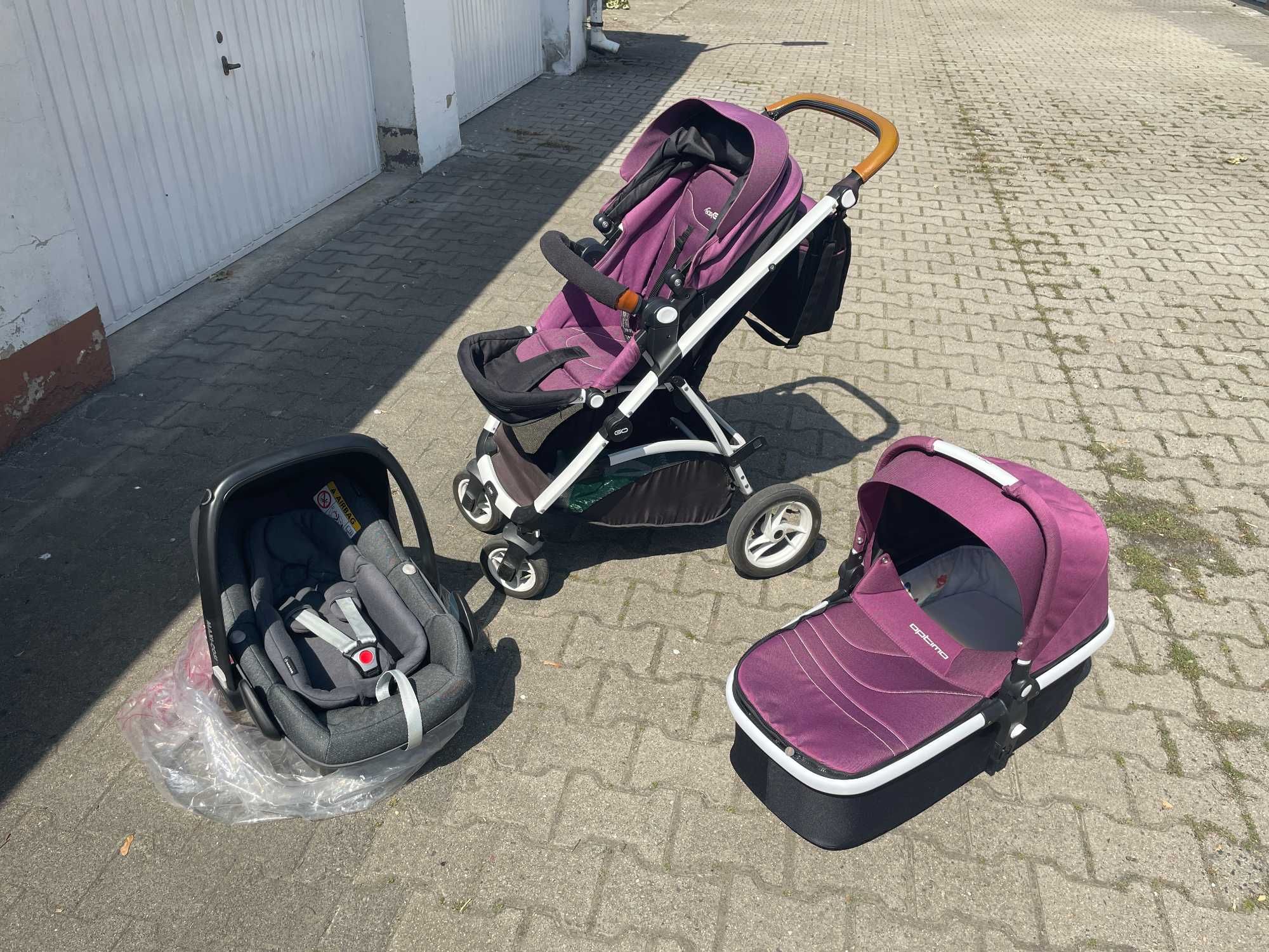 Wózek easyGO Optimo 3w1 + dodatki