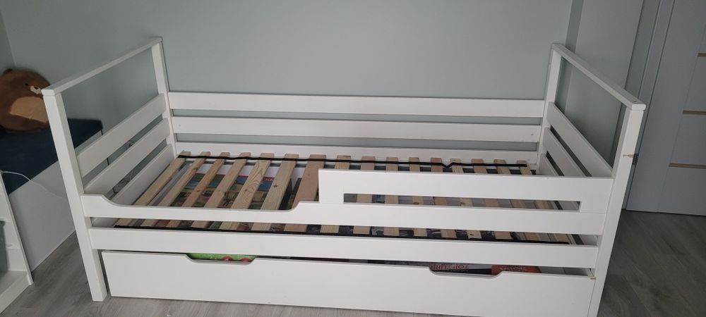 Łóżko dziecięce białe 90 x 200
