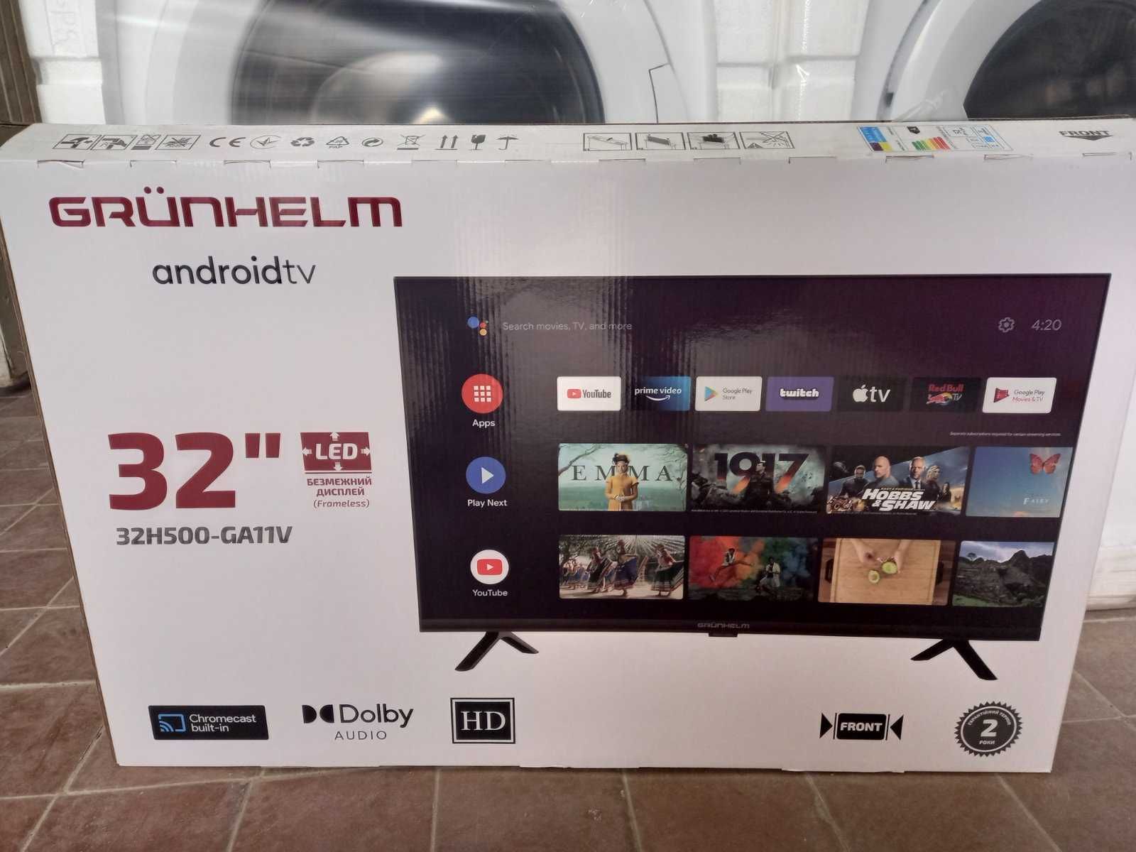 Телевизор Grunhelm  Frameless Full HD Smart