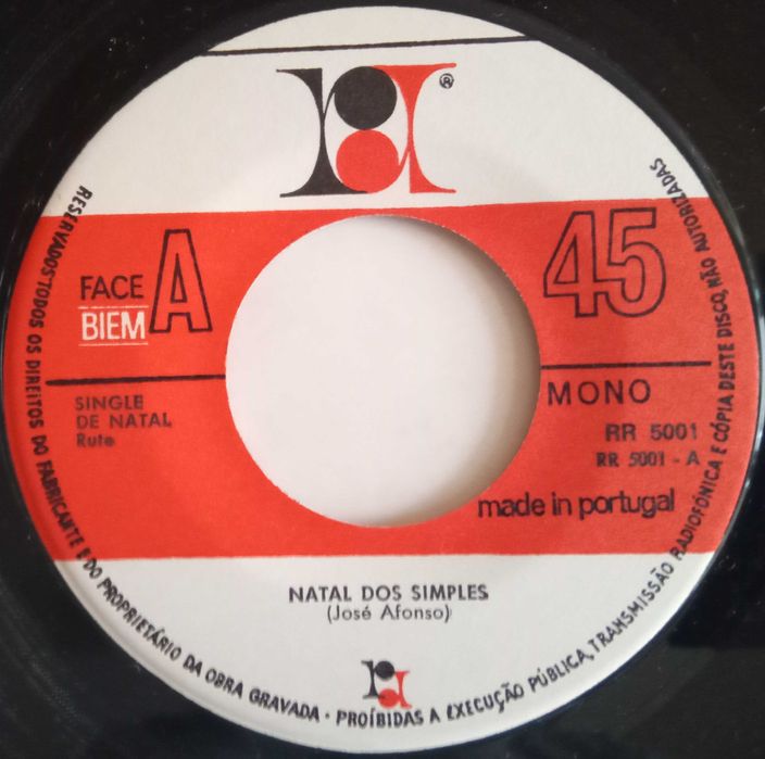 Rute / Vieira da Silva - - - - -  		Canções de Natal	- - - - -	Single