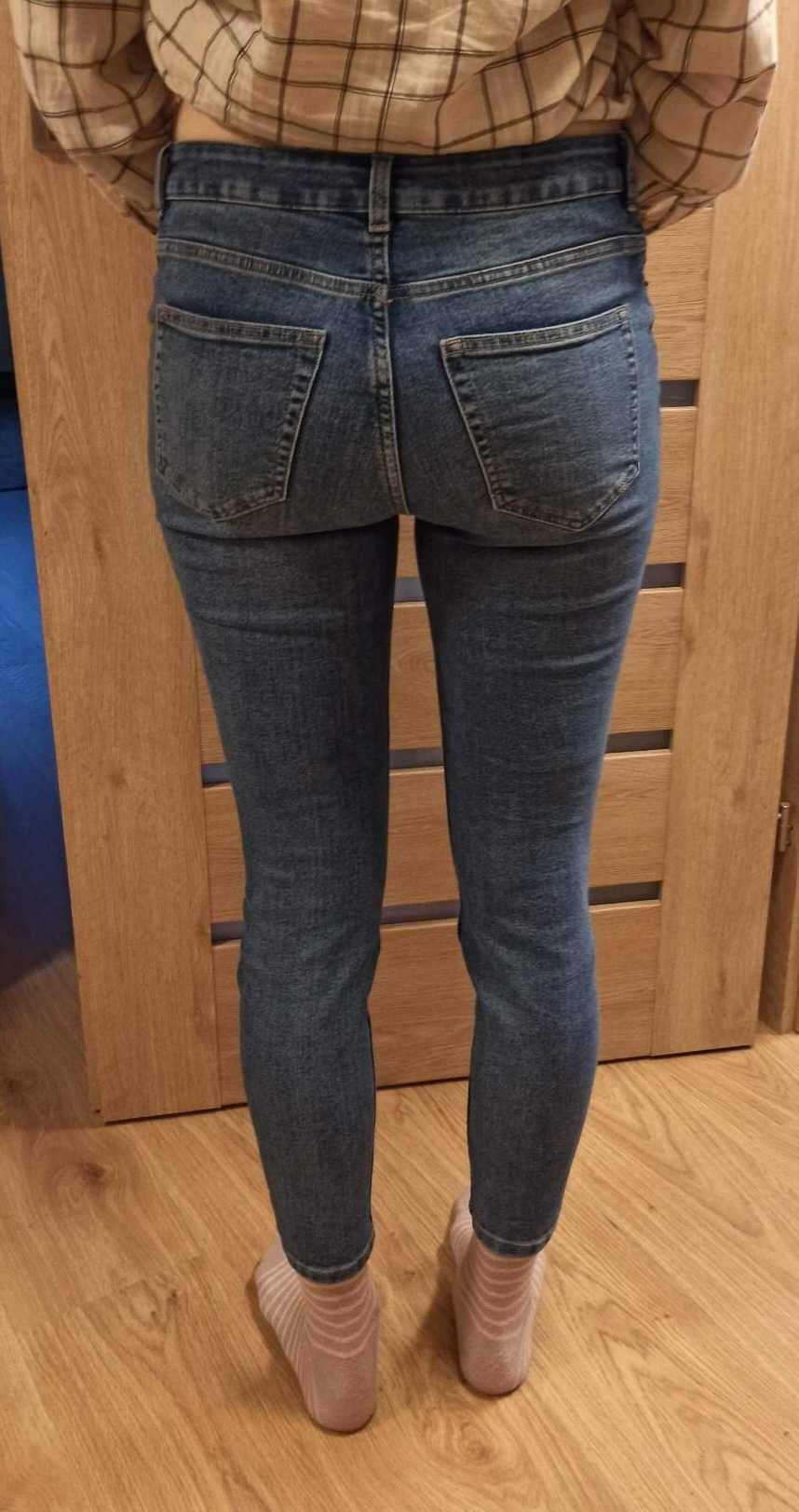 Spodnie jeansowe H&M slim high 38