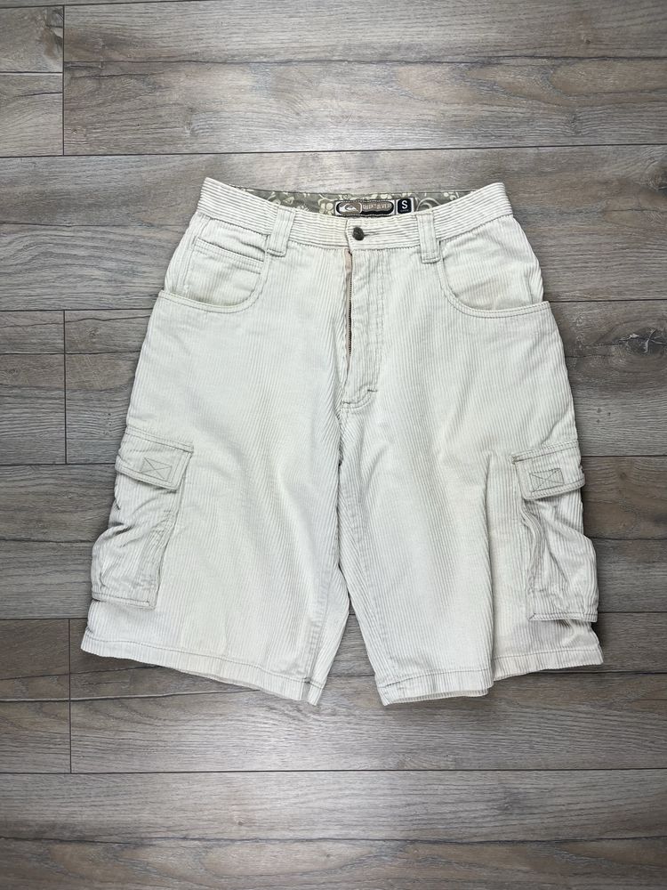 Białe spodenki sztruksowe męskie cargo Quicksilver rozmiar S fit M