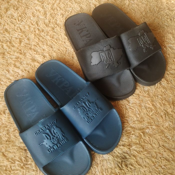 Тапочки шльопанці Україна чоловічі, ЗСУ, Карта України / Сланці тапки