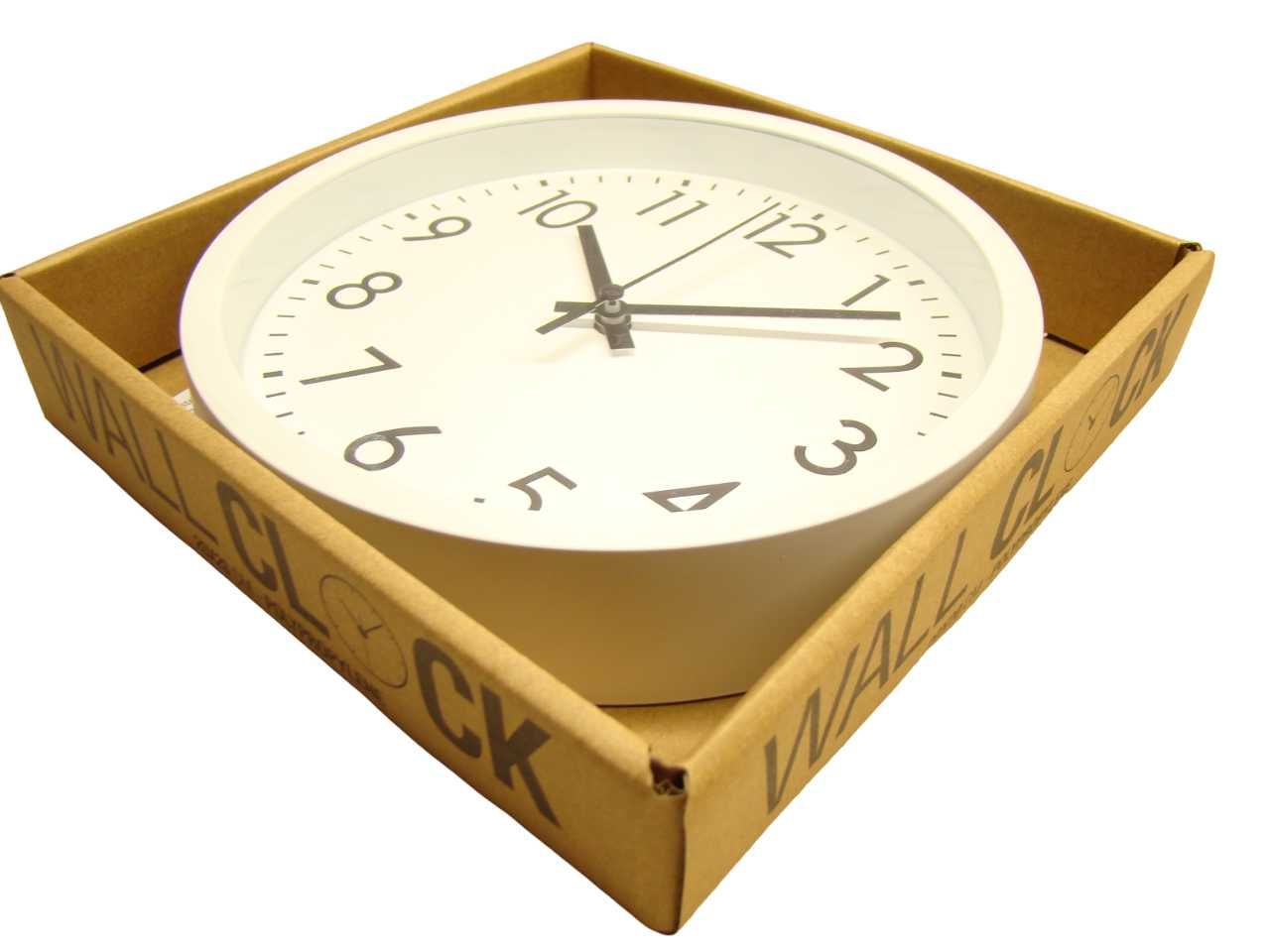 Tik-tak ścienny zegar na ścianę biały wall clock gratis bateria