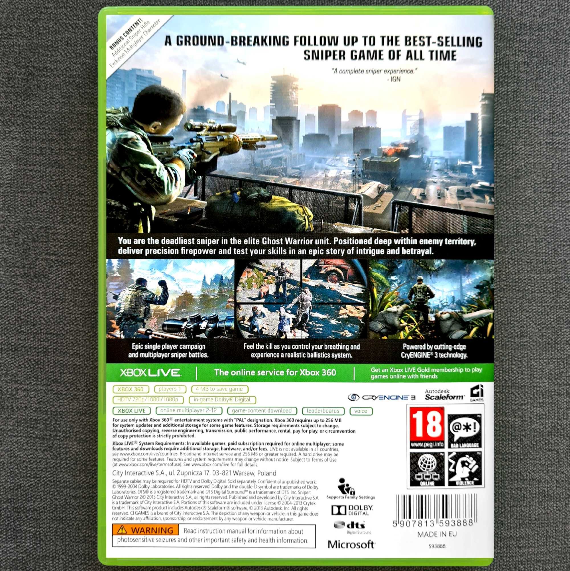 Sniper Ghost Warrior 2 PL Xbox 360 Polskie Napisy
