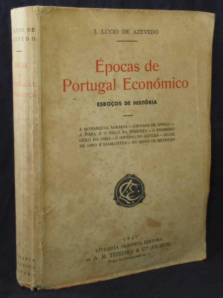 Livro Épocas de Portugal Económico Lúcio de Azevedo 1947