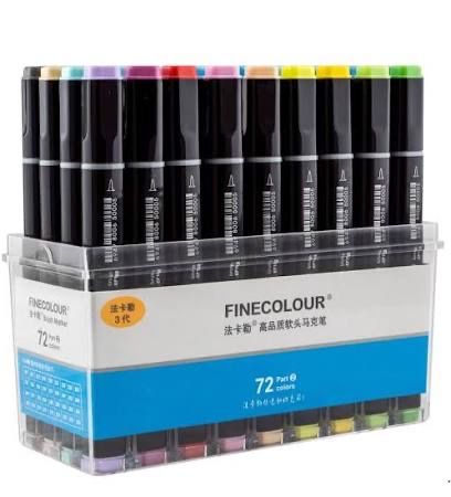 Набор профессиональных маркеров Finecolour Brush 72 цвета (ef102-tb72)