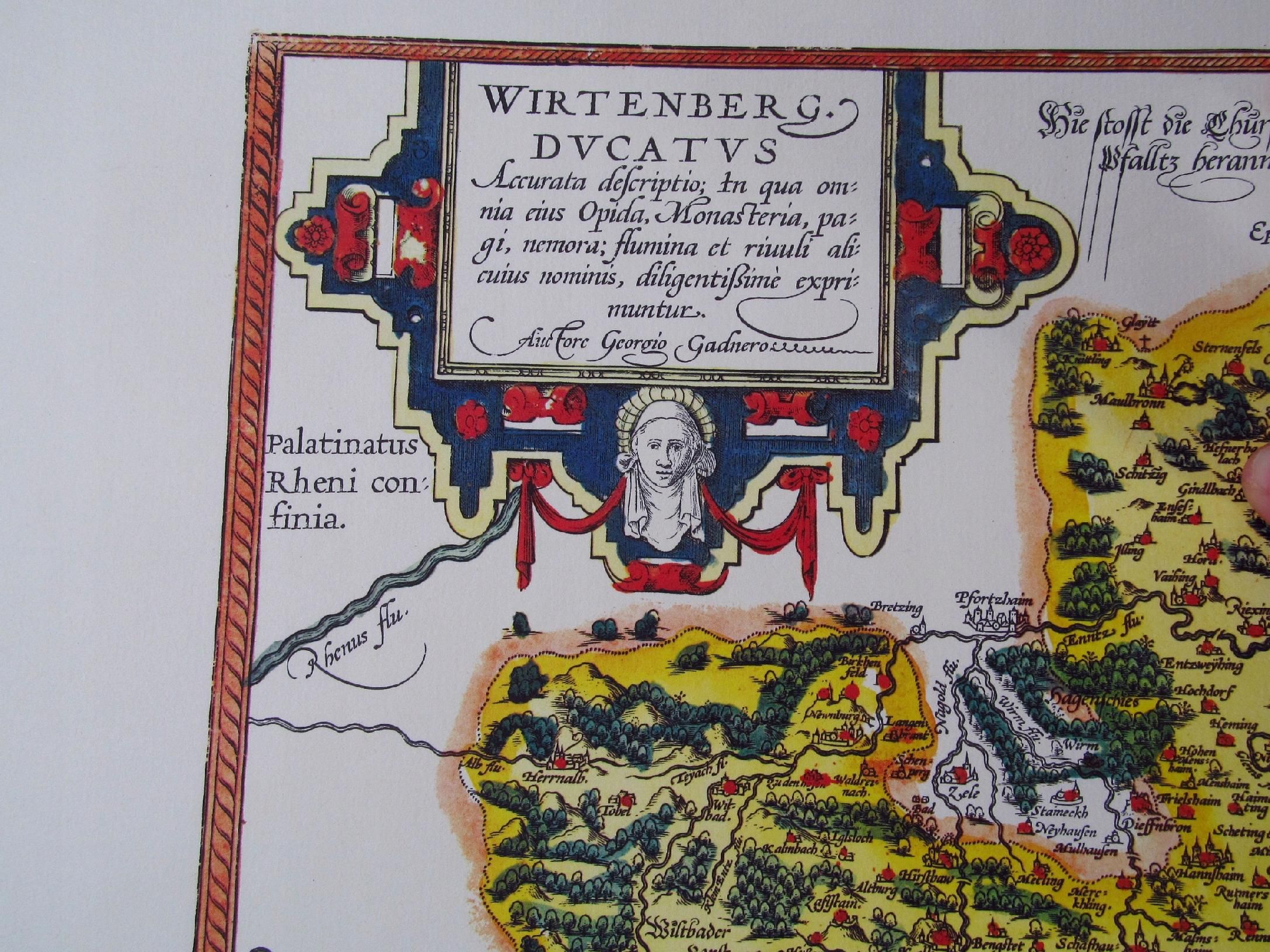 stara barwna mapa 1595r niemcy europa 47