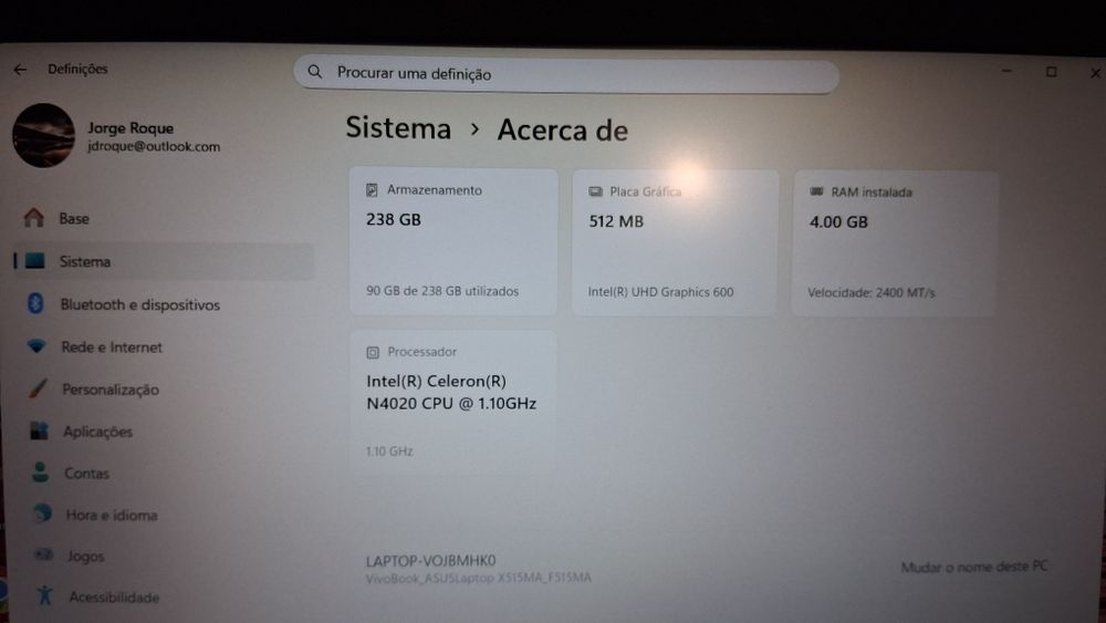 Portatil Asus Vivobook GO