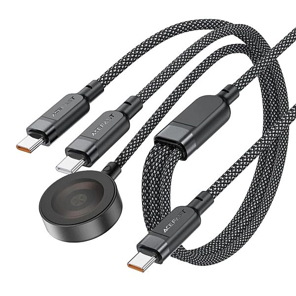 Kabel 3w1 Acefast C6-11 USB-C - 2x USB-C / Qi 480Mb/s 100W 1.2m - czar