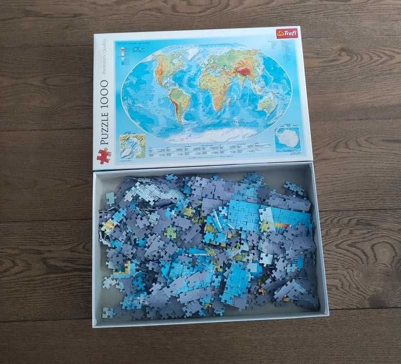 Puzzle mapa świata 1000 elementów