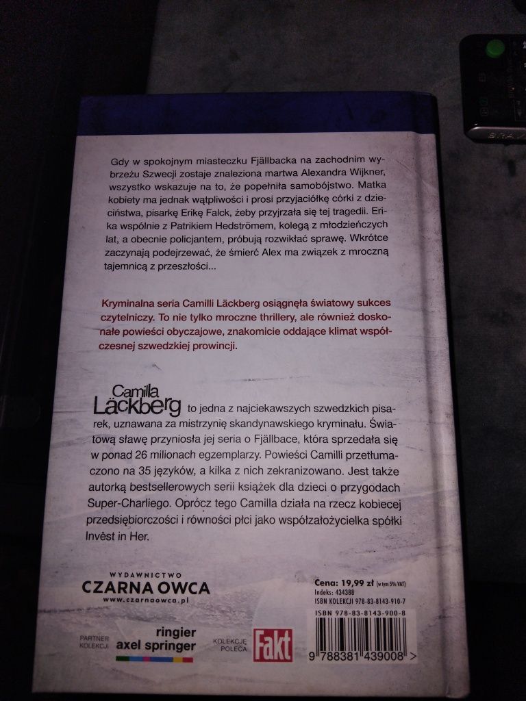 Książka kryminał Księżniczka lodu Camila Lackberg