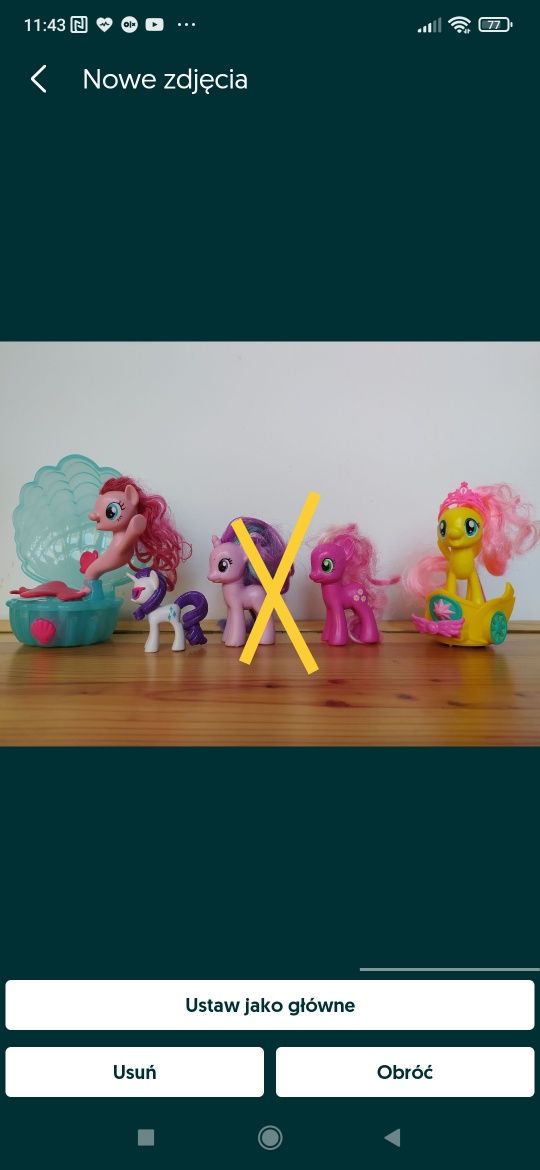 My little pony 7 sztuk efekty dźwiękowe i świetlne