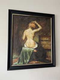 K. Juga obraz kobiety na płótnie  52 cm x 62 cm