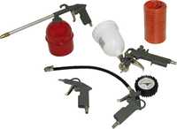 Kit 5 peças pistola pintura+pistola lavagem+soprador+punho enchimento