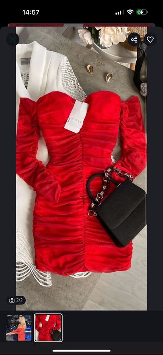 Червоне плаття Zara S