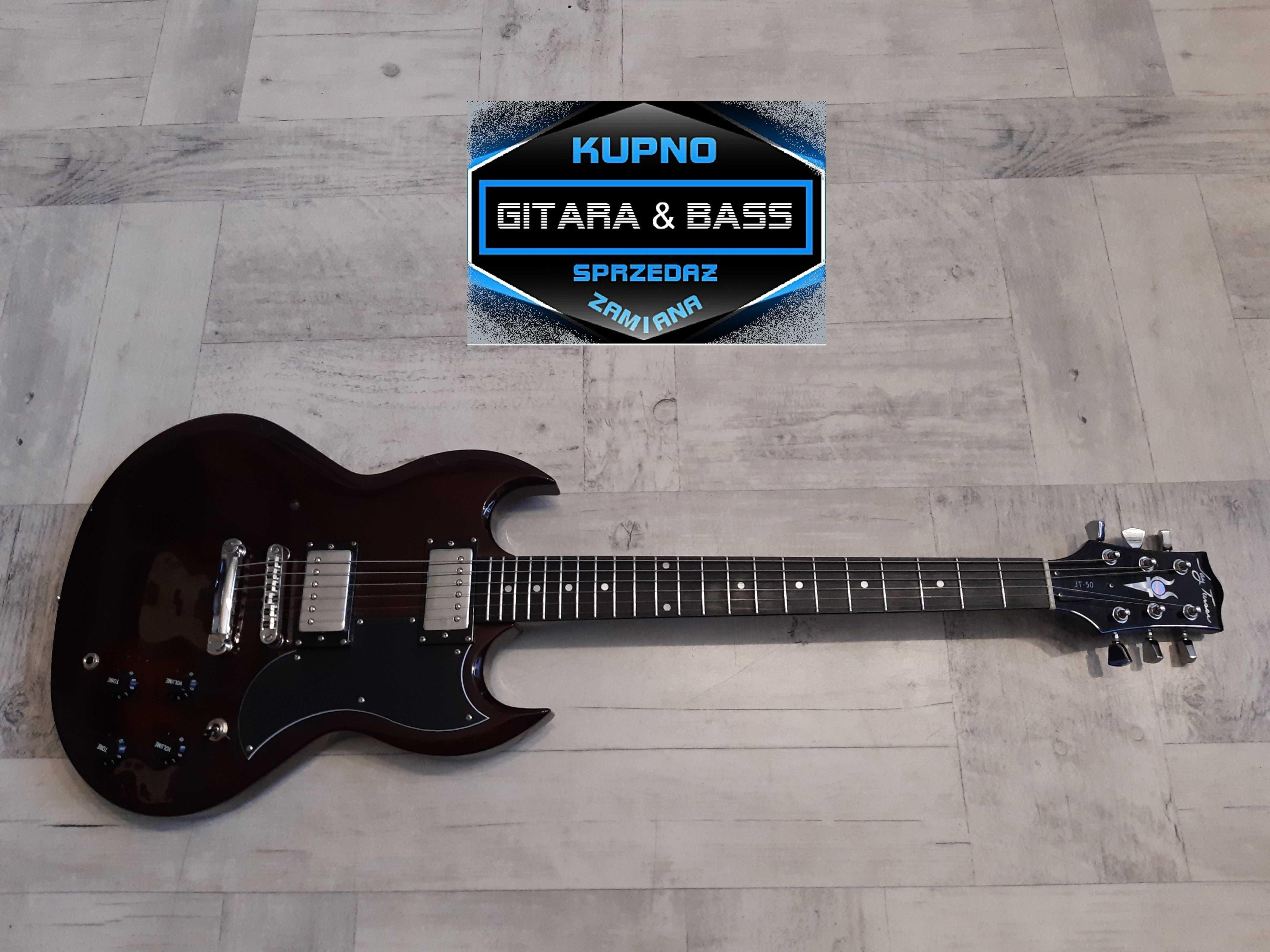 Gitara SG Jay Turser JT50-Transparent Brown-wysyłka Gratis lub zamiana