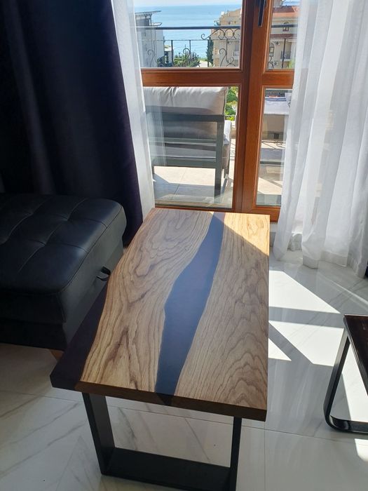 stolik kawowy dąb żywica epoksydowa