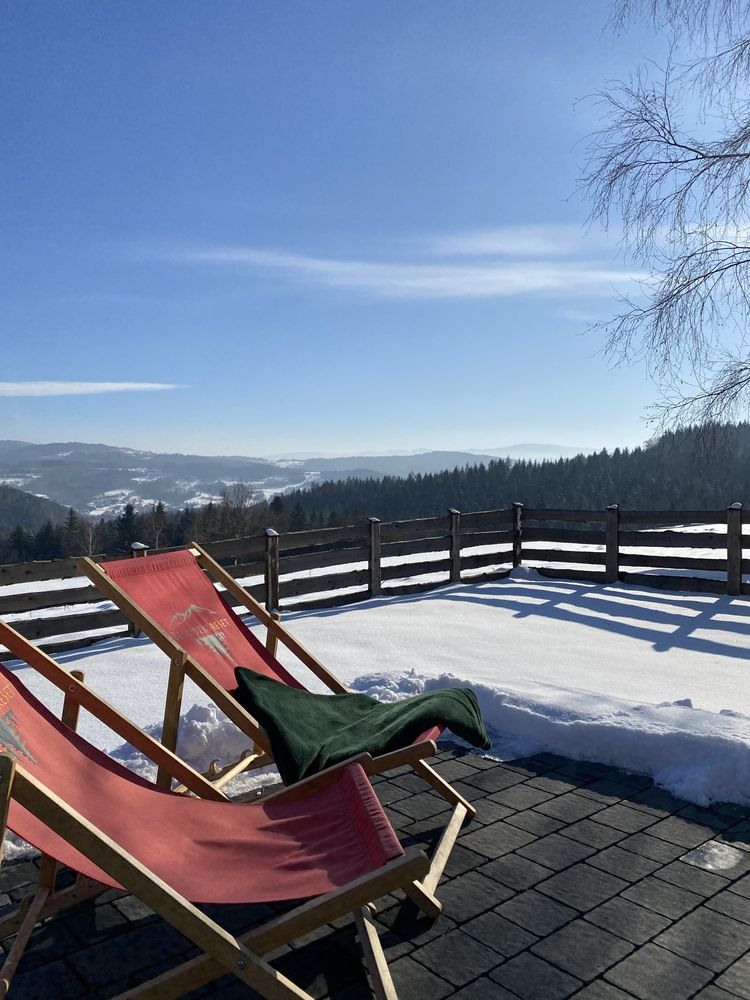 Beskidy domek 10-osobowy do wynajęcia z gorącą banią BESKIDZKI RESET