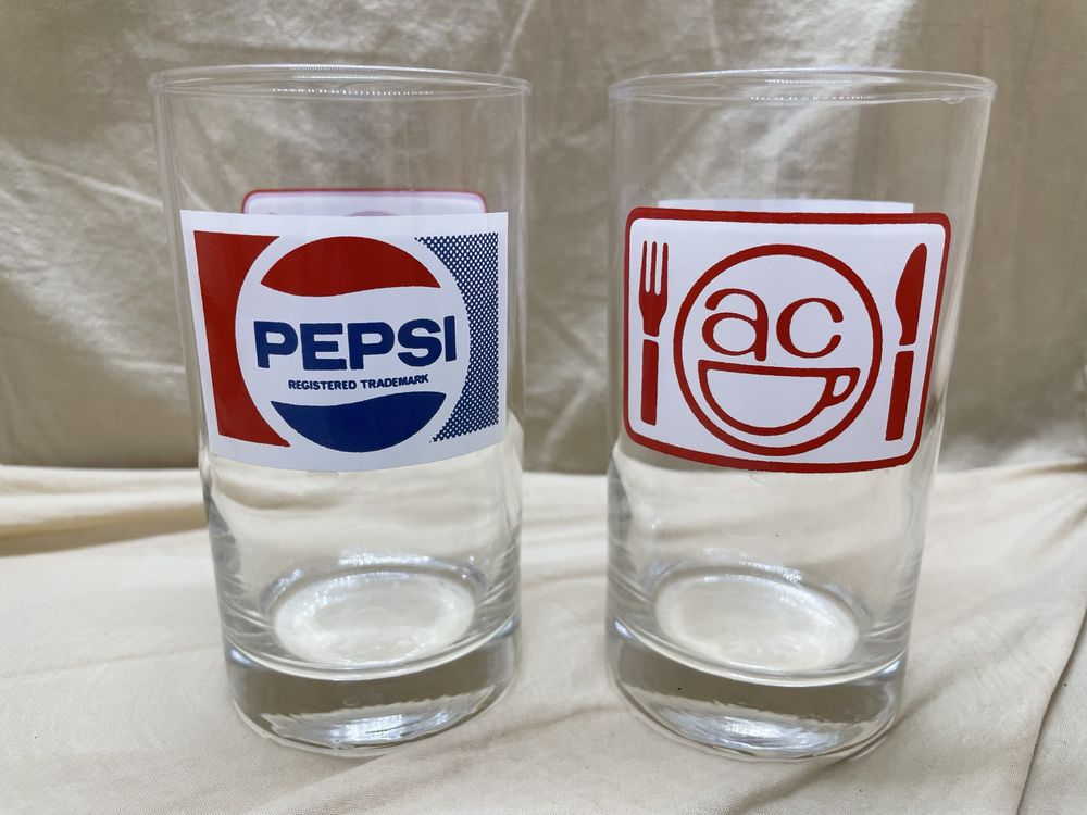 Набір з двох стаканів Pepsi вінтаж 1980ті ретро НОВІ