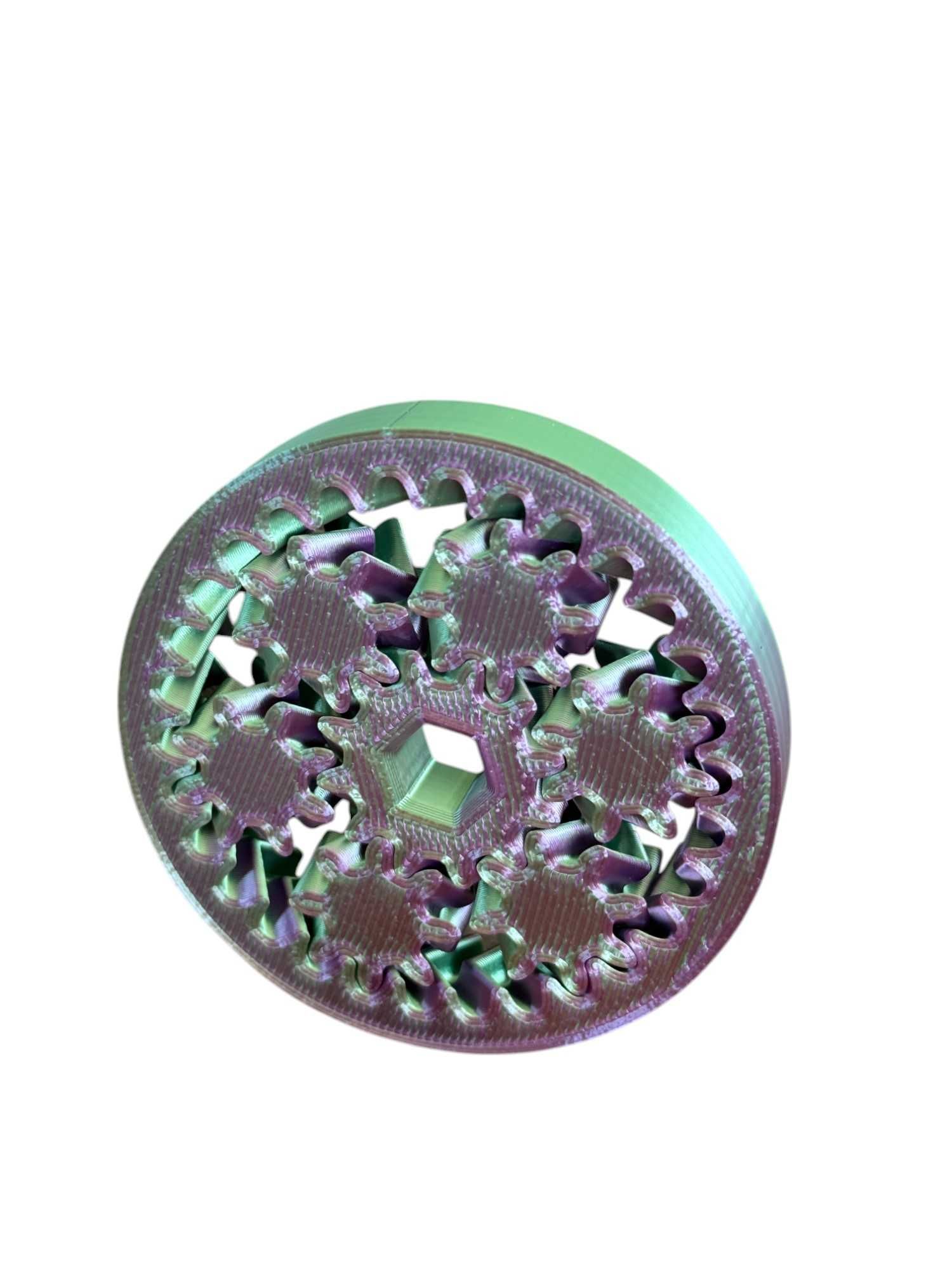 Świetna zabawka antystresowa ruchome zębatki, Fidget 75 mm, druk 3D