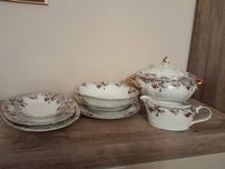 Serwis obiadowy + serwis kawowy PORCELANA CHODZIEŻ komplet