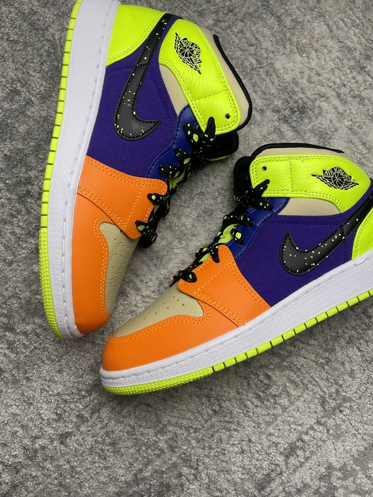 Nike Air Jordan 1 Mid Volt Black Vivid Orange 37.5 *NOWE*