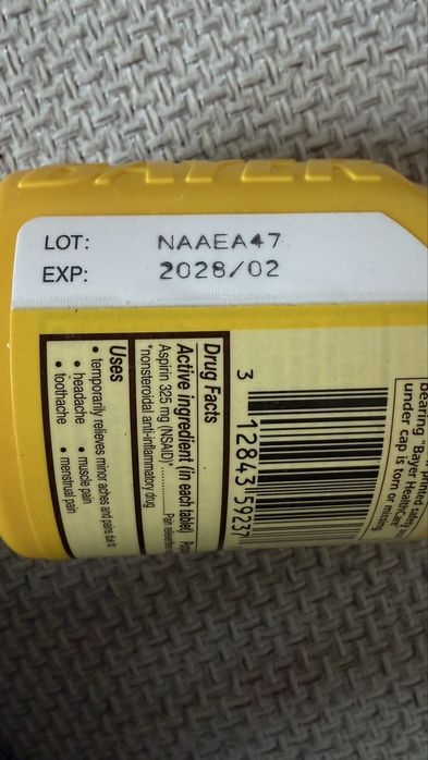 Bayer aspiryna oryginalna z USA