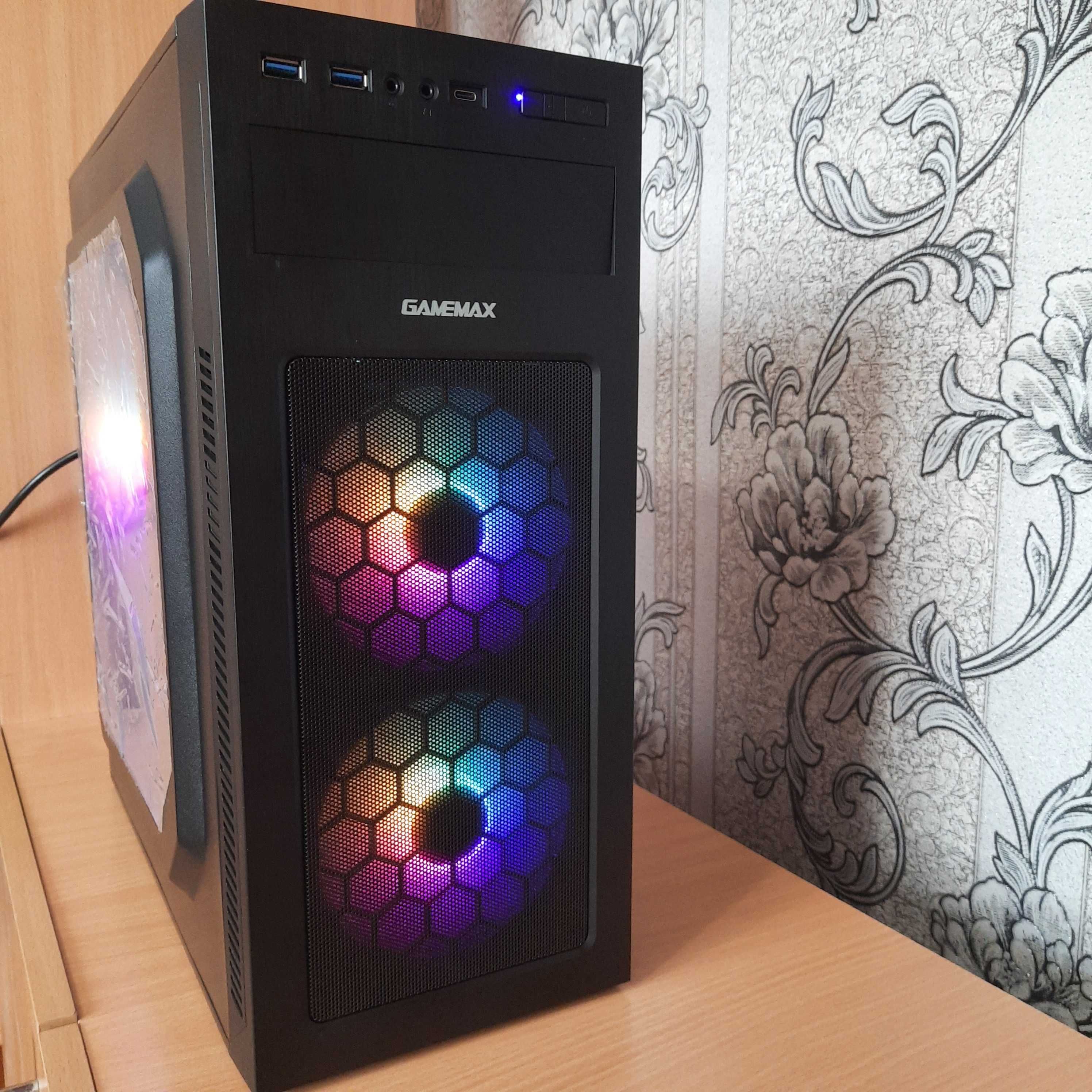 Ігровий комп'ютер ПК Ryzen 5 3400G+vega11+16Gb DDR4+SSD M2 128Gb+500Gb