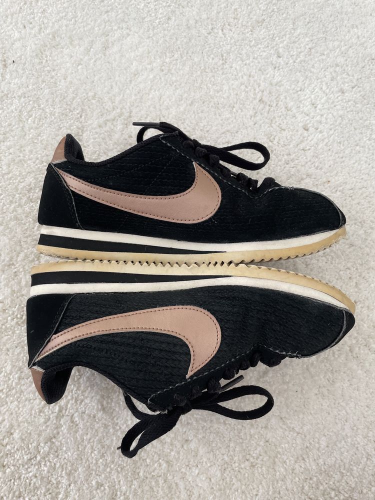 Buty Nike Cortez Wmns 36 22.5cm 35.5 czarne różowe złoto