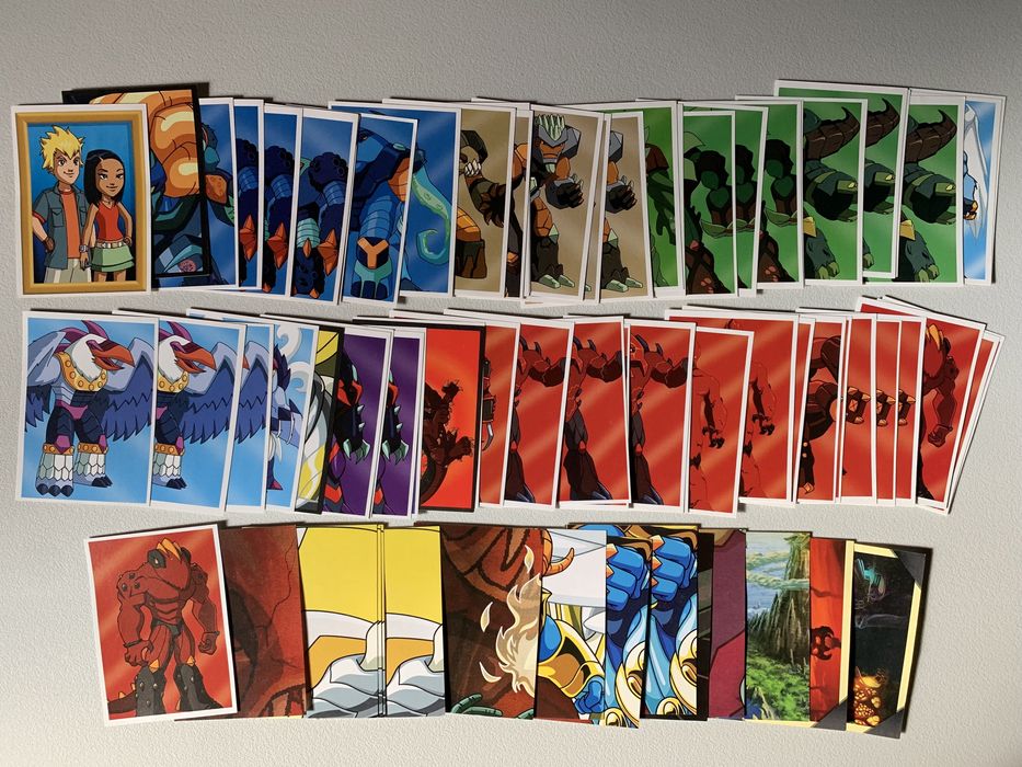 Conjunto de 72 Cromos Gormiti [números na descrição]