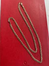 Ланцюг цепочка червоне золото 585 60см якірне плетіння барлі