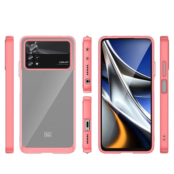 Etui Outer Braders z Ramką do Xiaomi Poco X4 Pro 5g czerwony