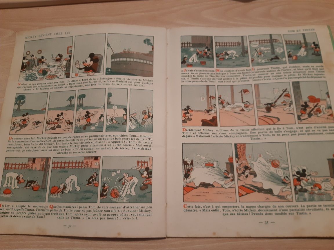 Raríssimo livro de 1937 "Mickey Chez Les Pirates "