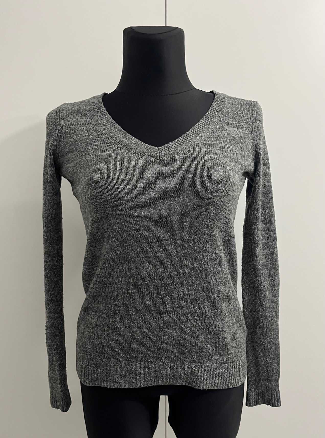 Sweter damski Abercrombie & Fitch kolor szary rozmiar S