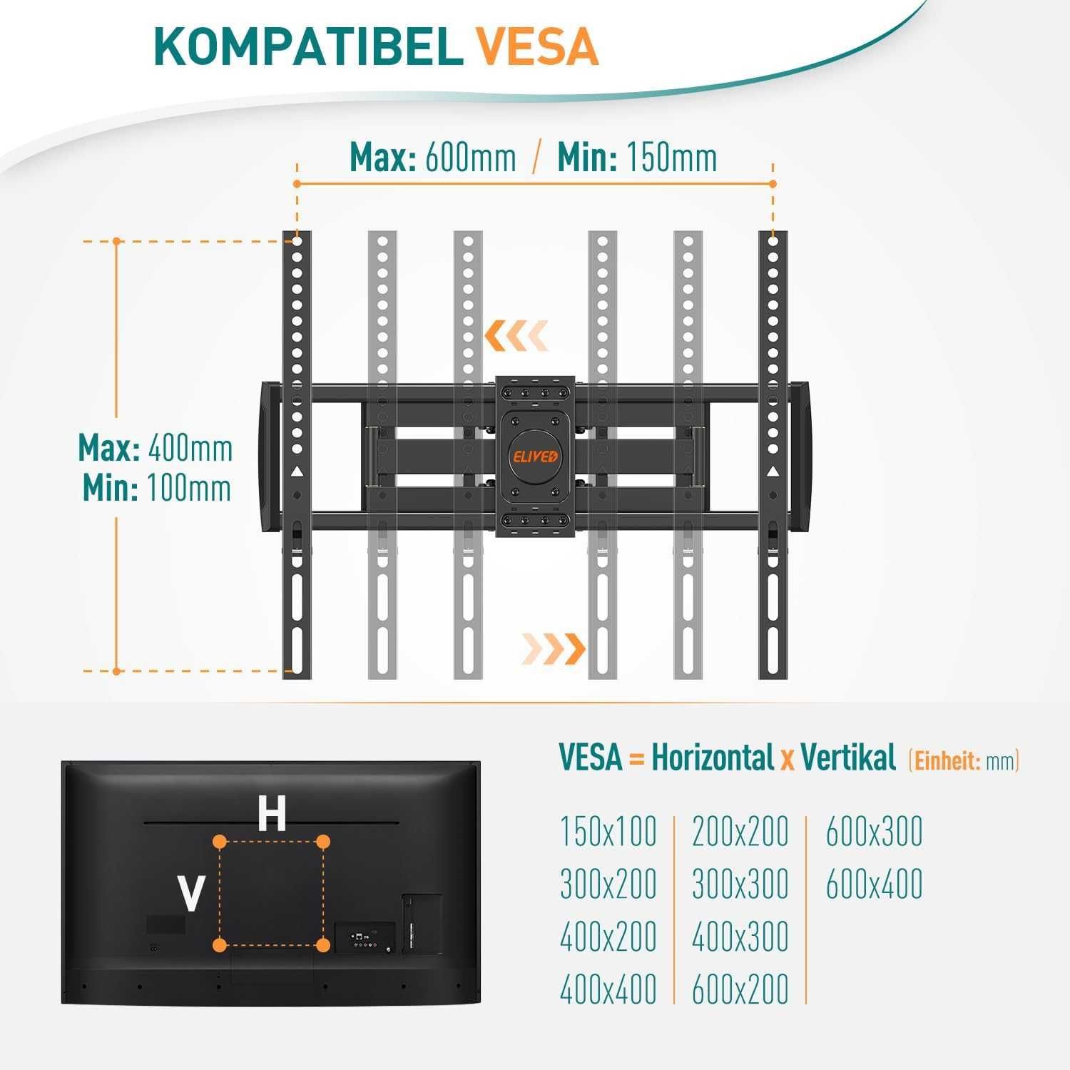 Uchwyt ścienny wieszak TV Telewizor 37-70" 45kg Mocny Solidny!Obrotowy