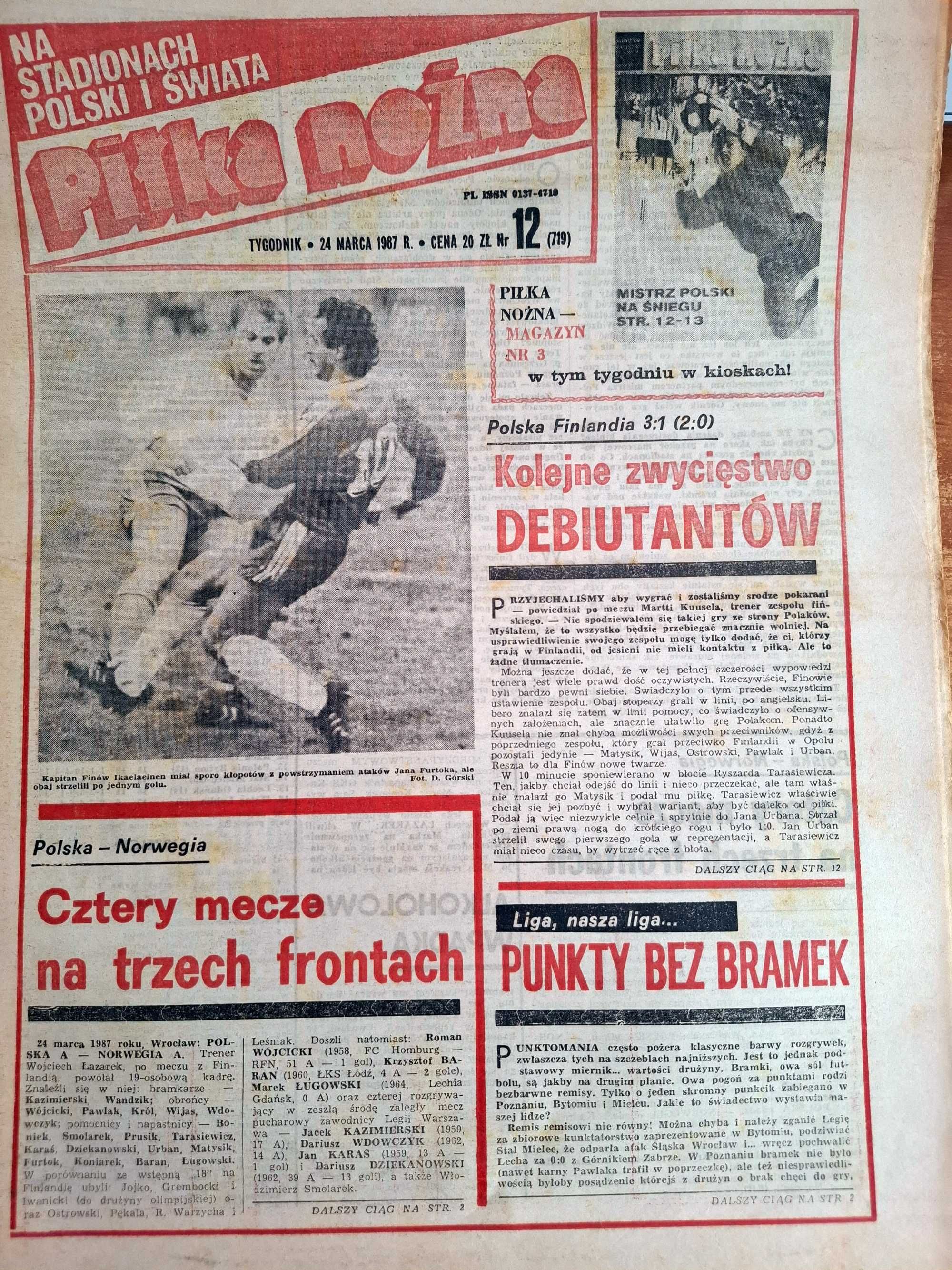 Tygodnik "Piłka Nożna" - rocznik 1987