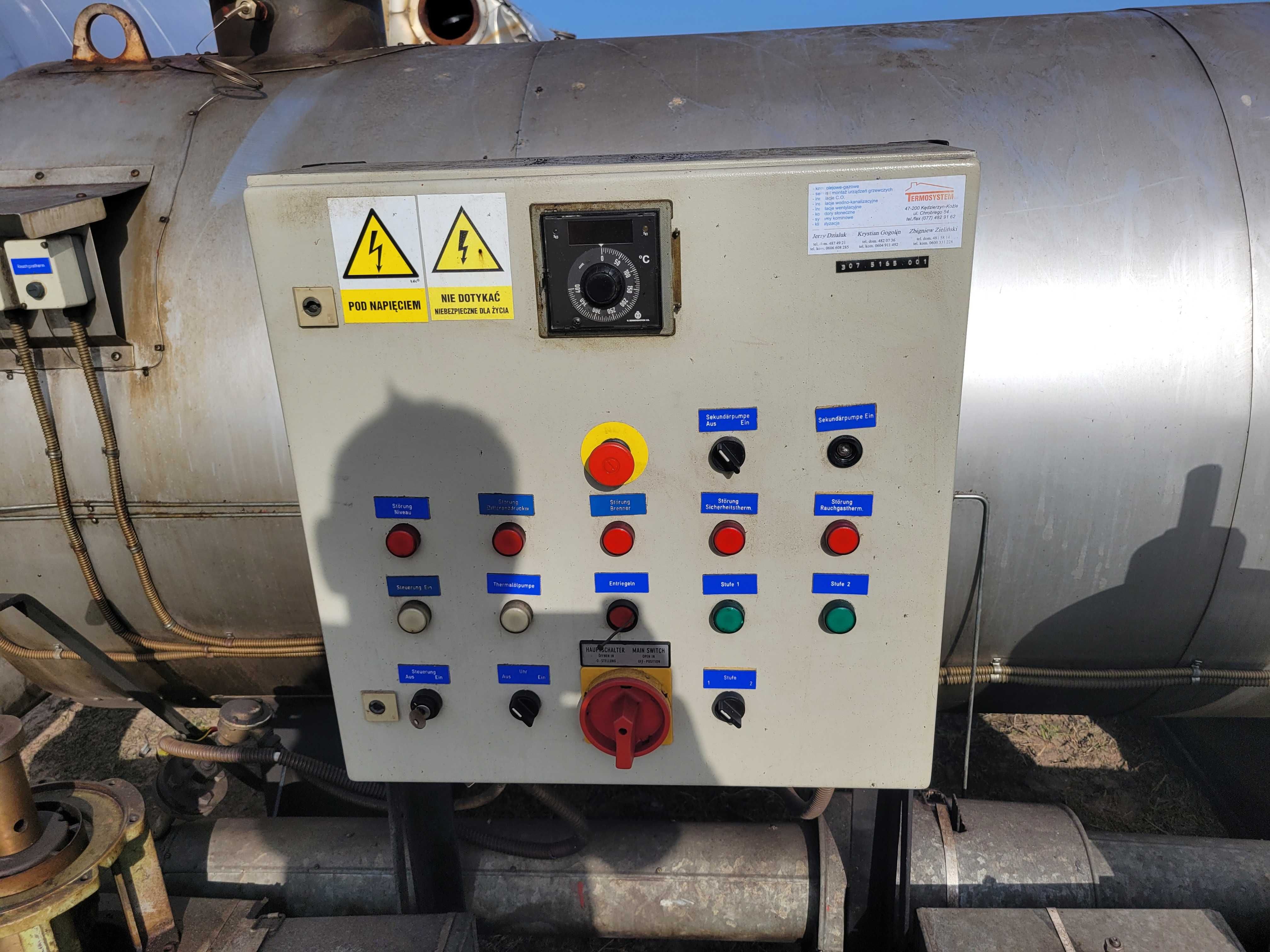 Piec, kocioł, palnik olej opalowy 600 kW,