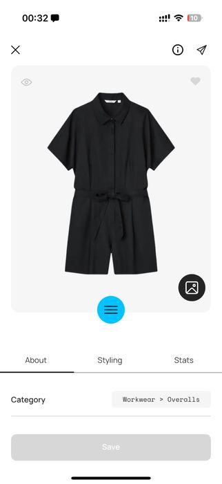 чорний комбенізон S (льон), Uniqlo