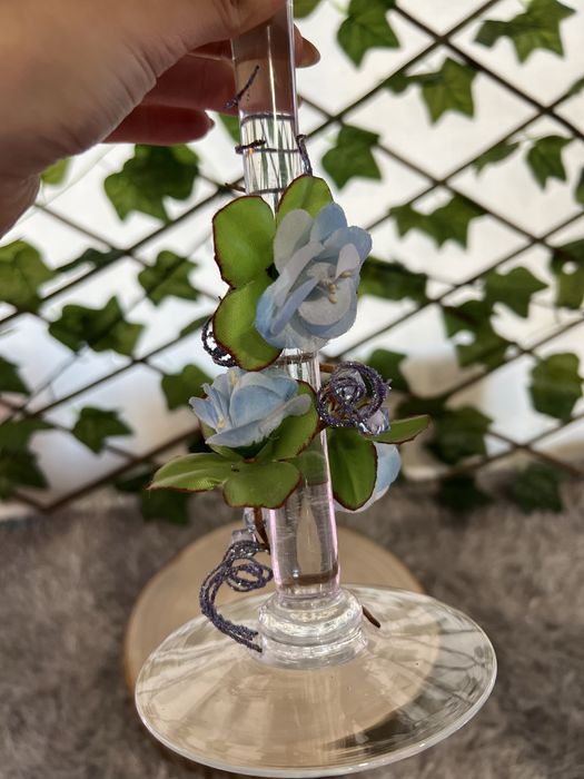 ULTIMA Jarra de decoração com vela e flores NOVO
