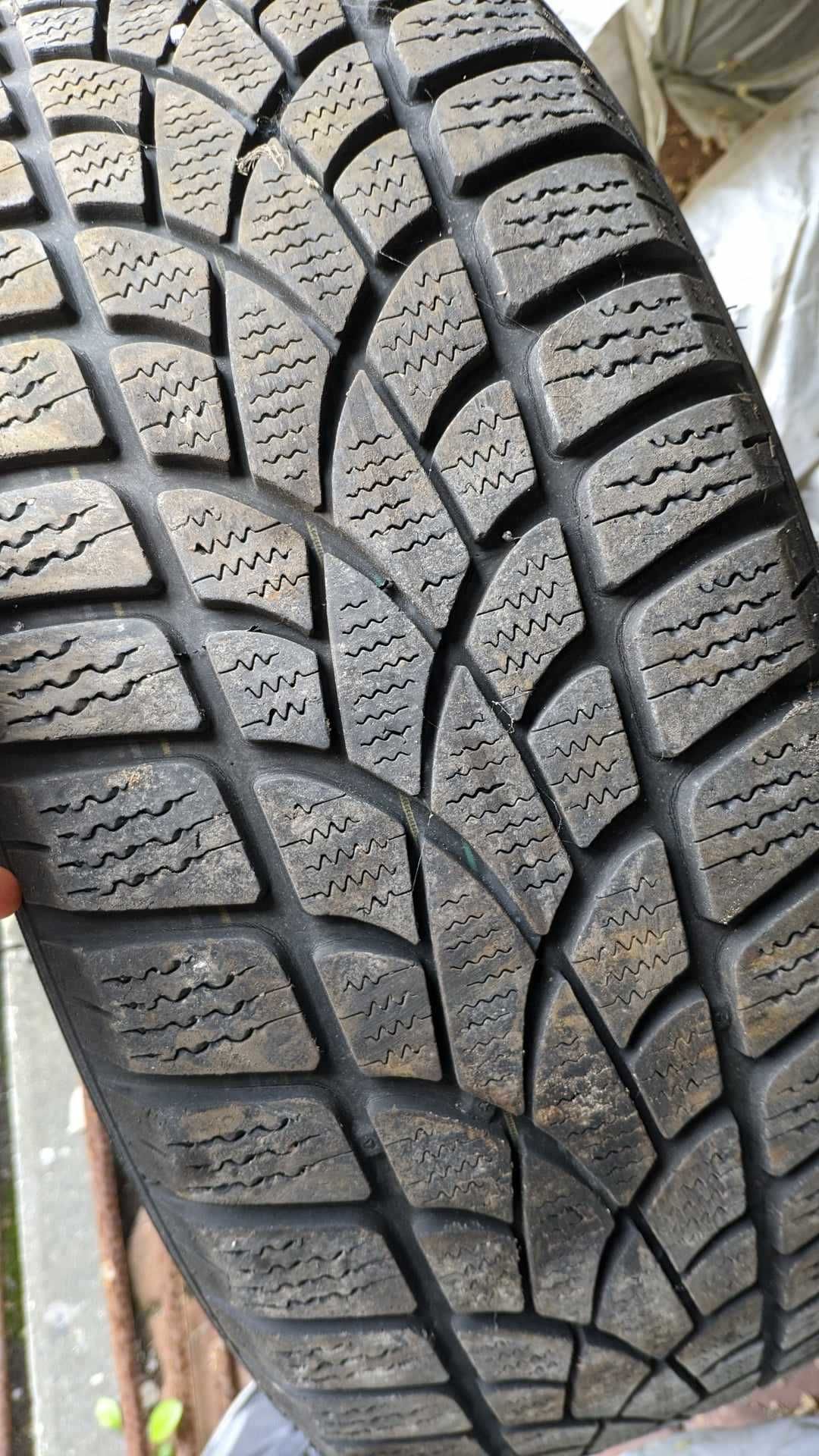 Opony zimowe R16 195/55 5x120, koła z ori kołpaki BMW DUNLOP