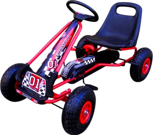 Pojazd GOKART G1 na pedała,pompowane koła,hamulec ręczny, gokarty