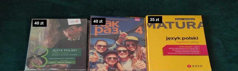 Książki, podręczniki do technikum/liceum