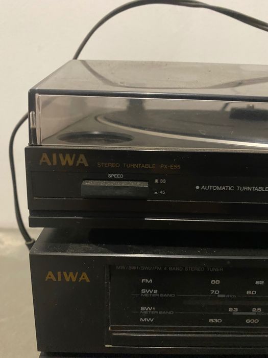 Wieża AIWA CX-33 gramofon PX-E55 made in Japan zestaw komplet